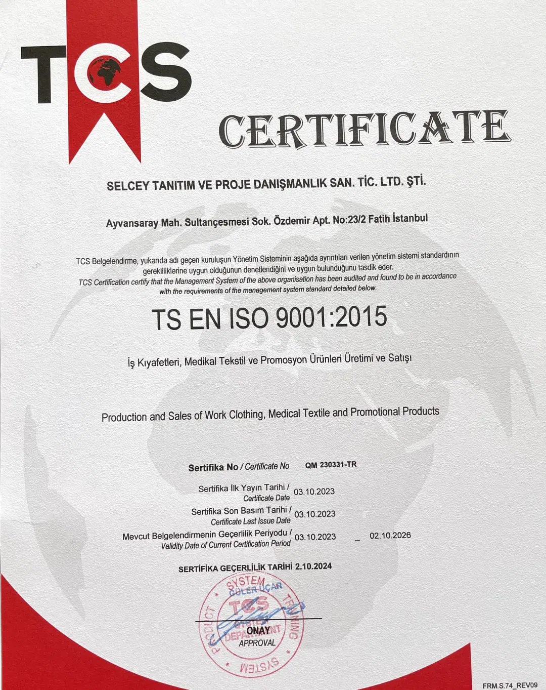 selcey certificate